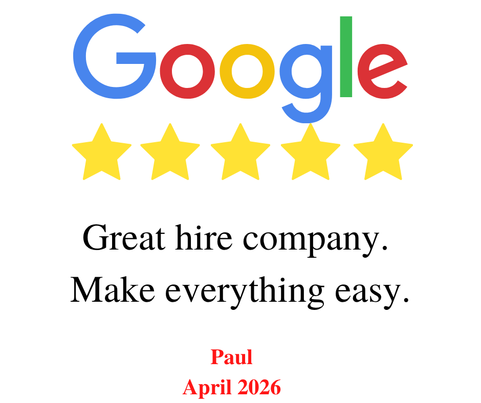 Hire Here Dublin 5 star Google Review  April 2026