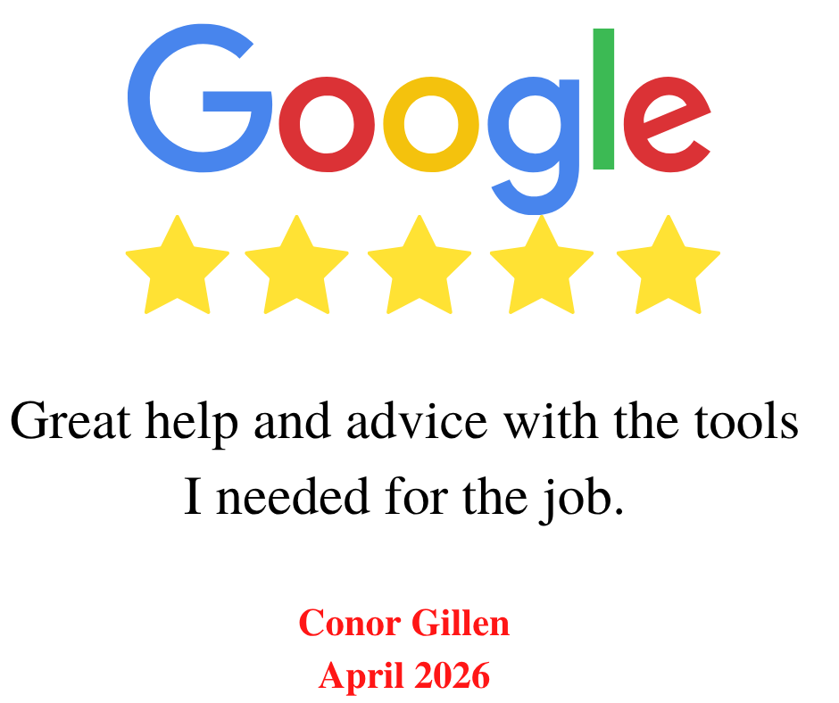Hire Here Dublin 5 star Google Review  April  2026