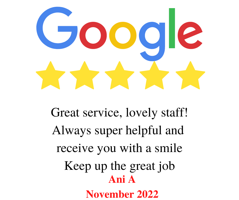 Hire Here Dublin 5 star Google Review  November 6  2022