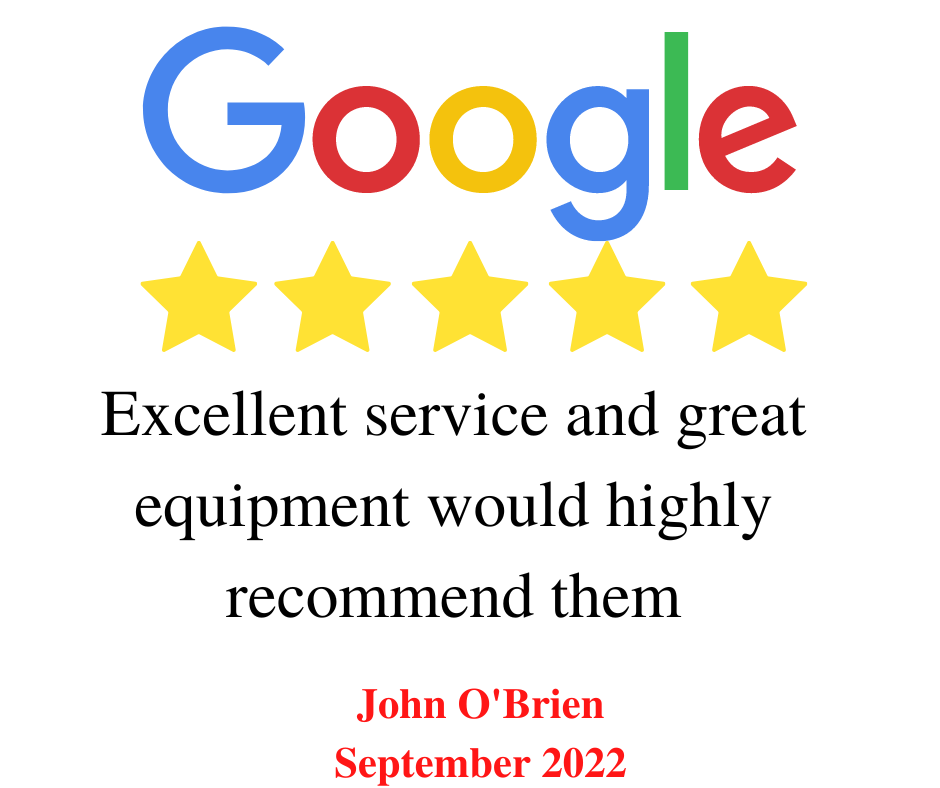 Hire Here Dublin 5 star Google Review September 2022